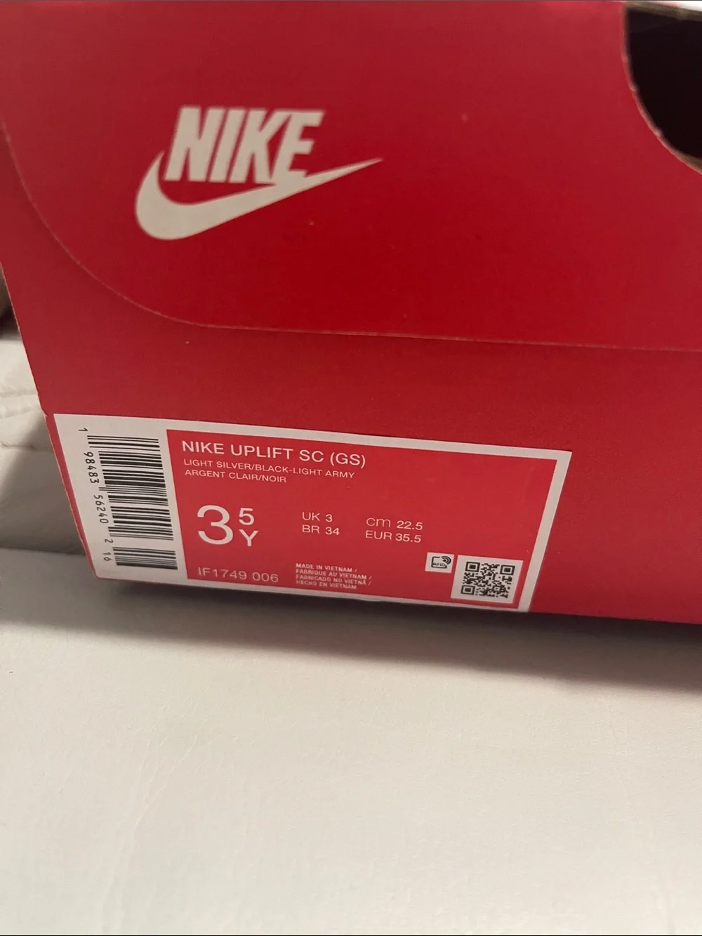 Nike Uplift SC Kids' Sneakers - Sage Green and Black